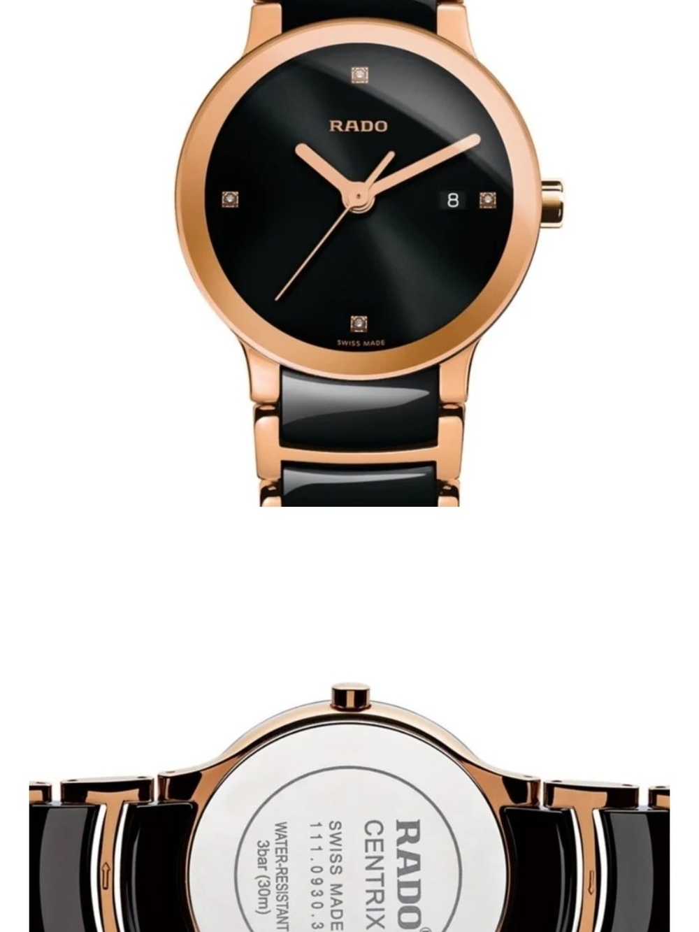 Rado Black and Rose Gold Watch
